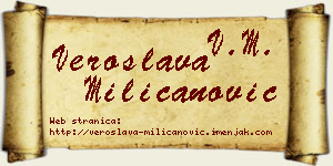 Veroslava Milicanović vizit kartica